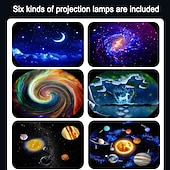 economico luci del proiettore della galassia stella-planetario proiettore luci galassia proiezione 7 in 1 con 360 nebulosa rotante luna notte lampada pianeta aurora per camera da letto soffitto sala giochi party bar