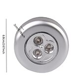 tanie Światła krążkowe-4 szt. awaryjne oświetlenie ścienne 3 led kuchnia pod szafką oświetlenie do szafy z naklejką dotknij lampa dotykowa przestrzeń naklejka bezprzewodowa lampa ścienna szafa sypialnia kuchnia