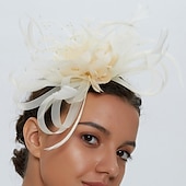 ieftine Fascinatoare și pălării-Palarioare Tul Kentucky Derby Cursă de cai cocktail Royal Astcot Retro Elegant Cu Pene Diadema Articole Pentru Cap