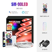 cheap WiFi&amp;Music Control-RGBIC LED Strip Compatible with Alexa Google Home Color Changing LED Light Music Sync TUYA WiFi for Bedroom Ceiling Playroom Shustar