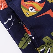 billiga Underdelar-Barn Pojkar Beach Shorts Tecknat Ärmlös Simning Tropisk Orange dinosaurie Sommar Kläder 7-13 år