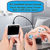 Χαμηλού Κόστους Game Consoles-g5 κονσόλα παιχνιδιών 500 παιχνιδιών κλασική συσκευή παιχνιδιών εργονομική συσκευή αναπαραγωγής παιχνιδιών χειρός με οθόνη 3,0 ιντσών για παιδιά δώρο κονσόλα βιντεοπαιχνιδιών