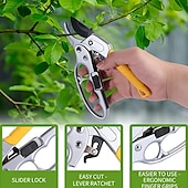 economico attrezzi da giardino-cesoie da giardino, potatori tedeschi, cesoie a cricchetto, lavorare 3 volte più facilmente, attrezzi da giardinaggio, per tagliare rose, fiori, alberi, piante vive, forbici da giardino affilate,