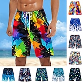 abordables maillot de bain boxer homme-maillot de bain pour hommes short de plage à séchage rapide cordon de serrage léger avec taille et poches élastiques