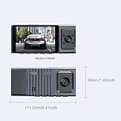 cheap Car DVR-3 Channel Dash Cam Front And Rear Inside 1080P Dash IR Night Vision Loop Recording Car DVR Camera With 3 Inch IPS Screen 3 Cameras Car Dashcam