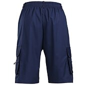 billige Klassisk-Herre Cargoshorts Shorts Bermudashorts Klapplomme عادي Komfort Pustende utendørs Daglig Ut på byen Mote Gatemote Svart Grønn