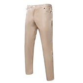 cheap Casual Pants-Men&#039;s Skinny Trousers Casual Pants Solid Color Comfort Breathable Full Length Daily Going out Streetwear Fashion Stylish Black White Micro-elastic