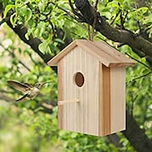 cheap Backyard Birding &amp; Wildlife-Bird House with Strong Suction Cups and lanyards for Outdoor use - See-Through Environmentally Friendly Wooden Bird nestBird Nest Transparent Design for Easy Observation