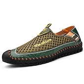 cheap Men&#039;s Slip-ons &amp; Loafers-Men&#039;s Breathable Mesh Slip-On Casual Shoes – Lightweight Outdoor Walking Loafers with Hand-Stitched Detailing and Flexible Sole