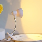 abordables Luces de lectura-1pc mini lámpara de libro lámpara de escritorio de protección ocular con abrazadera lámpara de clip de luz cálida brillante que incluye batería