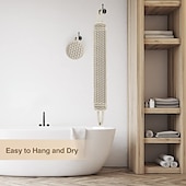 preiswerte Badutensilien-Peeling-Rückenschrubber und Peeling-Schwamm-Pad-Set für die Dusche, Bade-Duschschrubber für Männer und Frauen, Luffa-Schrubber zur Tiefenreinigung und Entspannung Ihres Körpers (83,8 cm und 9,7 cm)
