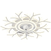 economico Ventilatore da soffitto con luci-Ventilatori A Soffitto A Led Dimmerabili Con Telecomando A Forma Di Fiore Design Da Incasso A Soffitto Con Paralume In Acrilico Lampadario Camera Da Letto Soggiorno