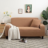 baratos Cobertura de Sofa-capas elásticas para sofá, capa de sofá secional cor de vinho para cães, capas para sofá de dois lugares, em forma de L, 3 lugares, em forma de U, poltrona, protetor de sofá lavável, macio e durável