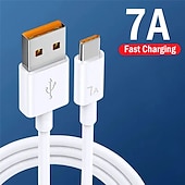 preiswerte Handy-Kabel-7a 100 W Typ C USB-Kabel Superschnelles Ladekabel für Huawei Mate 40 30 Xiaomi Samsung Schnelllade-USB-Ladekabel Datenkabel Gute Qualität und langlebiges Geschenk für Geburtstag/Ostern/Jungen/Freundinnen