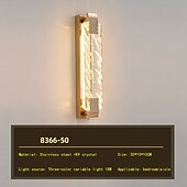 cheap Wall Sconces-Crystal Indoor Wall Lights LED Nordic Style Living Room Shops Cafes Gold + Rose Gold Steel Wall Light 110-240V