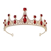 cheap Wearable Accessories-Children&#039;s Crown Headwear Flower Children&#039;s Crystal Handmade Hair Ornament Girl Crown Princess Birthday Band Stage Performance Photography