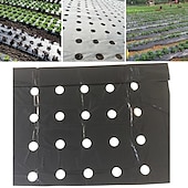 abordables accessoires d&#039;entretien des plantes-film plastique avec trous de plantation, film barrière anti-mauvaises herbes de jardin paillage respirant jardinage agriculture paysage bâche pour le maintien de la température de l&#039;humidité