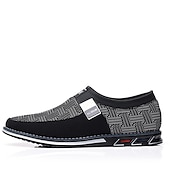 ieftine Saboți și Mocasini Bărbați-mocasini casual pentru bărbați – pantofi respirabili cu model negru și gri, cu cataramă metalică, confortabili și ușori pentru purtarea de zi cu zi