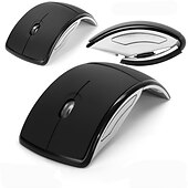 baratos Ratos-2.4g mini mouse sem fio dobrável receptor usb de viagem óptico ergonômico mouse de escritório para pc laptop jogo mouse win7/8/10/xp/vista