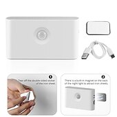 cheap Sensor Night Lights-LED Night Lights Motion Sensor USB Rechargeable Linkage Induction Wireless Night Light Kitchen Cabinet Corridor Night Lamp for Bedroom Home Staircase Passageway Lighting