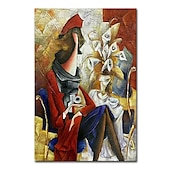 cheap People Paintings-Mintura Handmade Abstract Figure Oil Paintings On Canvas Wall Art Decoration Modern Abstract Picture For Home Decor Rolled Frameless Unstretched Painting