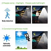 economico Lampioni-lampione solare per esterni lampada da parete a doppia testa con 3 modalità impermeabile sensore di movimento pir illuminazione di sicurezza per giardino patio portico garage 1pz
