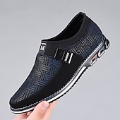 ieftine Saboți și Mocasini Bărbați-mocasini casual pentru bărbați – pantofi respirabili cu model negru și gri, cu cataramă metalică, confortabili și ușori pentru purtarea de zi cu zi