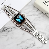 billiga Apple Watch-band-Smyckesarmband Kompatibel med Apple Watch klockband 38mm 40mm 41mm 42mm 44mm 45mm 49mm Lyx PU-läder Ersättningsurband för iwatch Series Ultra 8 7 6 5 4 3 2 1 SE