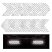 abordables Decoración y protección de la carrocería-10 unidades/juego de pegatinas autoadhesivas de colores surtidos para coche, cinta de señal de flecha reflectante autoadhesiva
