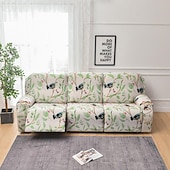 economico Poltrone reclinabili e poltrone wingback-Copridivano reclinabile elasticizzato, copridivano a 3 posti, copridivano reclinabile floreale con elastico, protezione antigraffio per mobili per bambini, animali domestici, cani, gatti