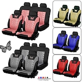 ieftine Husă Scaun Auto-Husă scaun auto cu 5 locuri set complet husă scaun auto complet înconjurată interior mașină lavabilă respirabil confortabil model fluture broderie husă scaun auto