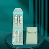 cheap Travel &amp; Luggage Accessories-St.Patrick&#039;s Day Manicure Set 16 In 1 Full Function Kit Professional Stainless Steel Pedicure Sets With Leather Portable Case Idea Gift