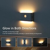 cheap Sensor Night Lights-LED Night Lights Motion Sensor USB Rechargeable Linkage Induction Wireless Night Light Kitchen Cabinet Corridor Night Lamp for Bedroom Home Staircase Passageway Lighting