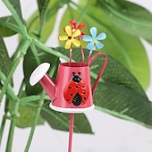 baratos Espanta-espíritos-1pc sinos de vento de flor de metal inserções de decoração micro-paisagem recortes de jardim moído para decoração de jardim de varanda de janela