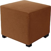 cheap Ottoman Cover-Stretch Ottoman Cover Square Ottoman Slipcovers Rectangular Foldable Storage Stool Cover Bench Cover Furniture Protector Soft Slipcover with Elastic Bottom