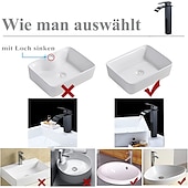 economico Classici-Rubinetto Miscelatore Lavabo Bagno A Cascata Alto Corto, Lavabo Monocomando Rubinetti Lavabo Monocomando, Bagno Con Tubo Flessibile Caldo E Freddo Vaso Monoblocco Acqua Rubinetto In Ottone Montaggio A Bordo Nero Dorato