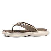 cheap Casual Sandals-Men&#039;s Slippers &amp; Flip-Flops Flat Sandals Flip-Flops Walking Casual Beach Daily EVA Breathable Black Blue Khaki Summer