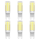 cheap LED Corn Lights-6pcs 3 W LED Candle Lights LED Corn Lights 400 lm G9 T 45 LED Beads SMD 2835 110-130 V 200-240 V