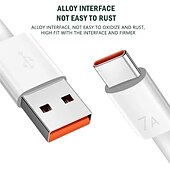 preiswerte Handy-Kabel-7a 100 W Typ C USB-Kabel Superschnelles Ladekabel für Huawei Mate 40 30 Xiaomi Samsung Schnelllade-USB-Ladekabel Datenkabel Gute Qualität und langlebiges Geschenk für Geburtstag/Ostern/Jungen/Freundinnen