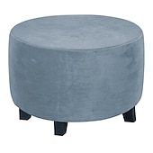 cheap Ottoman Cover-Stretch Ottoman Cover Square Ottoman Slipcovers Furniture Protector Folding Storage Stool Furniture Protector Soft Slipcover with Elastic Bottom