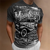 ieftine Tricouri vintage-Bărbați Grafic Mașină Tricou Manșon scurt Tricou Tipărire 3D Stil Nautic Cămașă Epocă Modă Designer În aer liber Zilnic Sport Albastru piscină Maro Trifoi Primavara vara Îmbrăcăminte S M L XL 2XL 3XL