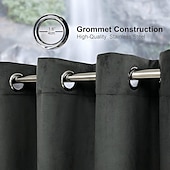 preiswerte Blackout -Vorhang-Verdunkelungsvorhang, Samt, Bauernhaus-Optik, Ösen, IKEA-Serie, Vorhangpaneele für Wohnzimmer, Schlafzimmer, Tür, Küche, Fensterbehandlungen, wärmeisoliert, Raumverdunkelung