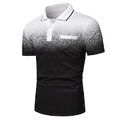 cheap Men&#039;s Classic Polo-Men&#039;s Polo Shirt Golf Shirt Casual Holiday Ribbed Polo Collar Classic Short Sleeve Fashion Basic Color Block Button Summer Regular Fit Fire Red Black White Blue Orange Grey Polo Shirt