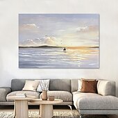 voordelige Schilderijen van landschappen-Hang-geschilderd olieverfschilderij Handgeschilderde Verticaal Abstract Hedendaagse Zonder Inner Frame (Geen frame)