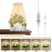 billiga LED Växtljus-ängelring odlingslampor för inomhusväxter usb dimbar fullspektrum halo växtlampa med timer blomkruka frö växa ljus