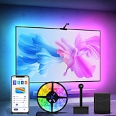 Недорогие Умный ночной свет-envisual tv светодиодная подсветка с камерой 3,8 м rgbic wi-fi tv подсветка для телевизоров ПК работает с alexa и приложением Google Assistant управление музыкой синхронизация телевизор с регулируемой яркостью света