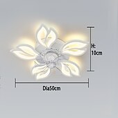 cheap Ceiling Fan Lights-LED Ceiling Fans Dimmable with Remote Contral Flower Design Flush Mount Ceiling Lamp Acrylic Lampshade Chandelier Bedroom Living Room