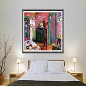 cheap Famous Paintings-Famous Oil Painting Canvas Wall Art Decoration Wassily Kandinsky Abstract for Home Decor Rolled Frameless Unstretched Painting