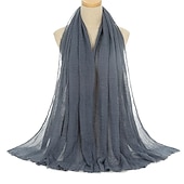 olcso Arab muszlim-muszlim hidzsáb fejfedő egyszínű buborékos sifon sál nőknek divatos puha hidzsáb hosszú sál betakaró sálak 175*70cm