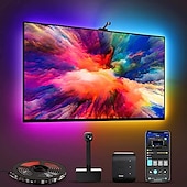 Недорогие Умный ночной свет-envisual tv светодиодная подсветка с камерой 3,8 м rgbic wi-fi tv подсветка для телевизоров ПК работает с alexa и приложением Google Assistant управление музыкой синхронизация телевизор с регулируемой яркостью света
